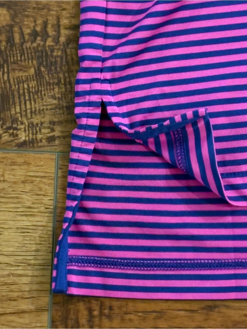 RLX Ralph Lauren Turnberry Isle Miami Golf Polo Pink Navy Striped L